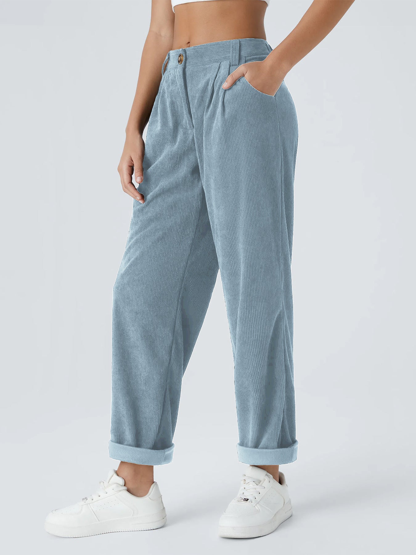 Casual Suit Wide-leg Pants With Velvet