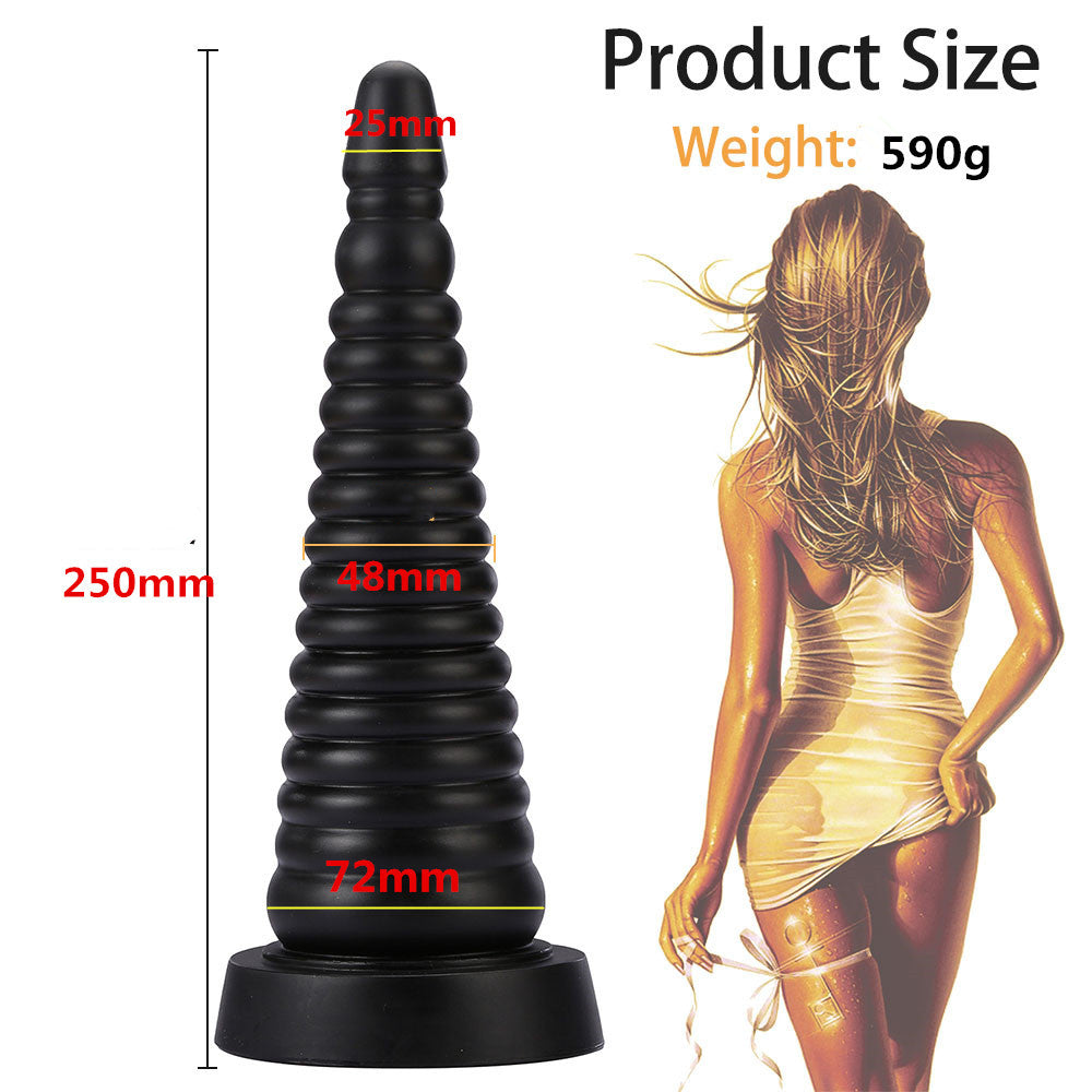 AD348 Shark Egg 25CM Thick Large Thread Suction Cup Massager