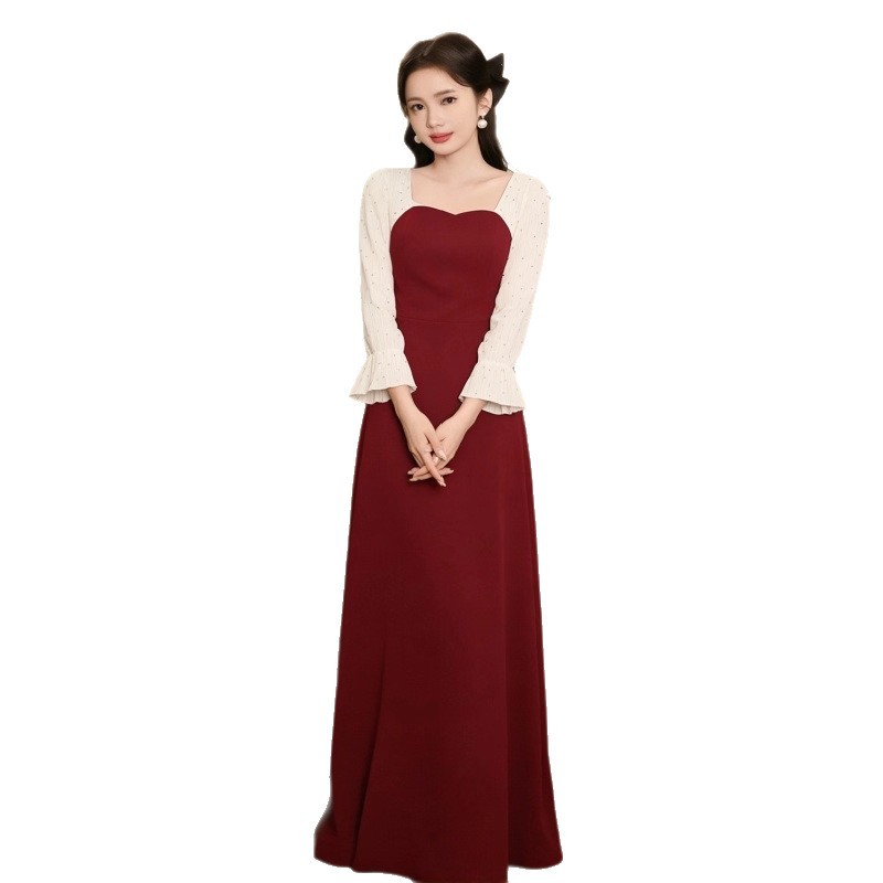 Elegant Student Art Exam Hostess Long Dress