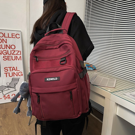 High School Students All Match Large Capacity Multi Layer Backpack