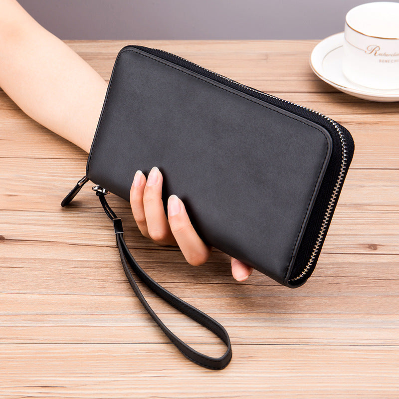 Leather Practical Foreign Trade Long Zipper Wallet
