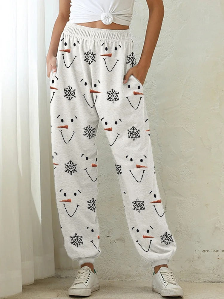 Animal-themed Digital-print High-waisted Harem Pants