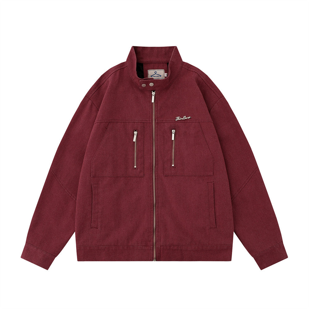 Ins American Vintage Overalls Jacket Coat