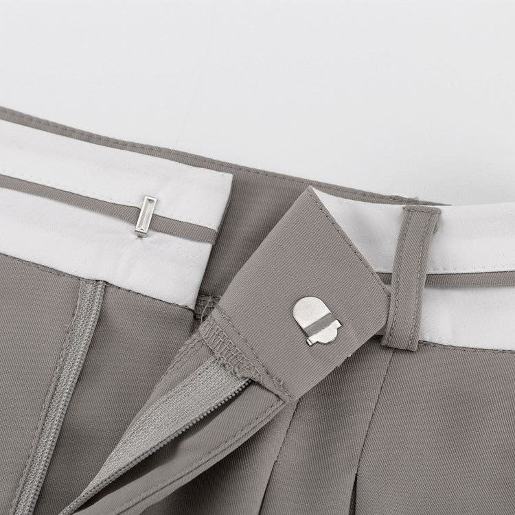 Fashion Solid Color Slim Casual Trousers