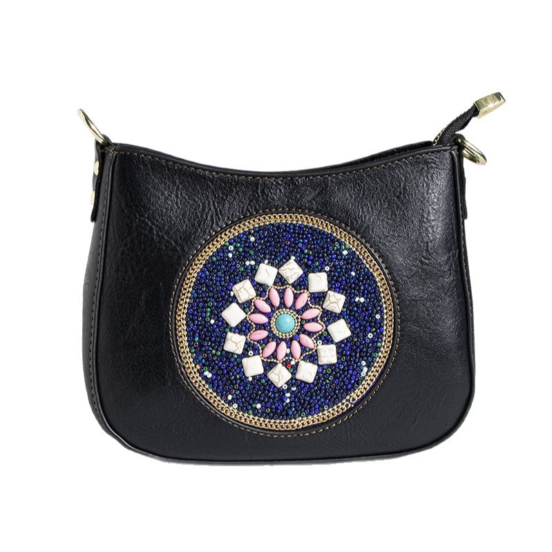 Perle Turkis Etnisk Stil Tote Spand Skulder Crossbody Taske