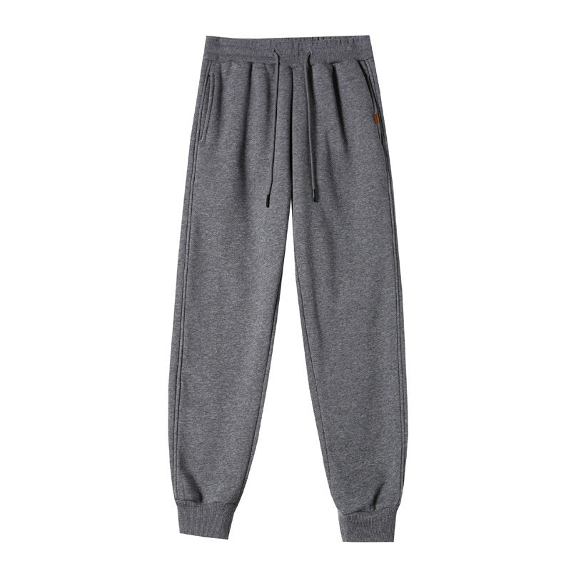 Winter New Fleece-lined Thickened High Waist Ankle-tied Harem Pants