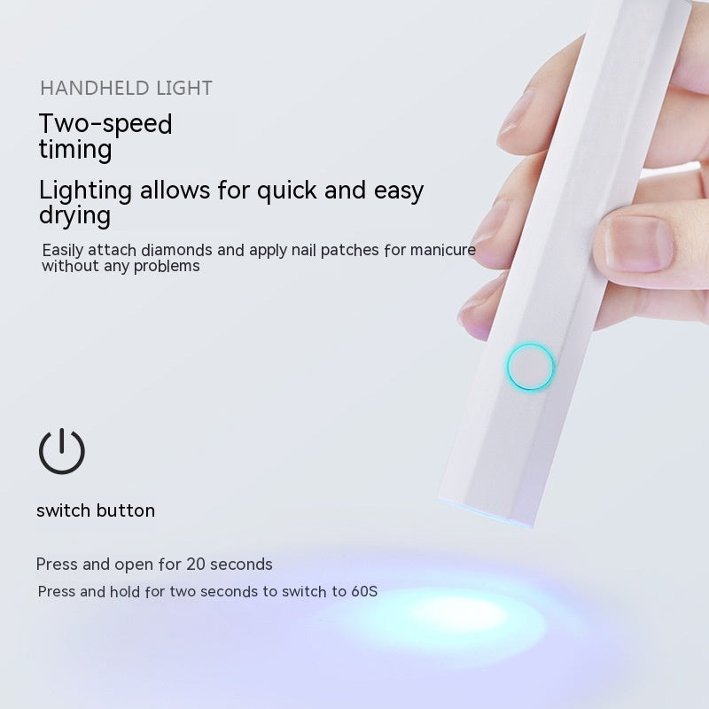 Small Portable Electric Storage Design Mini Nail Tip Heating Handheld Lamp