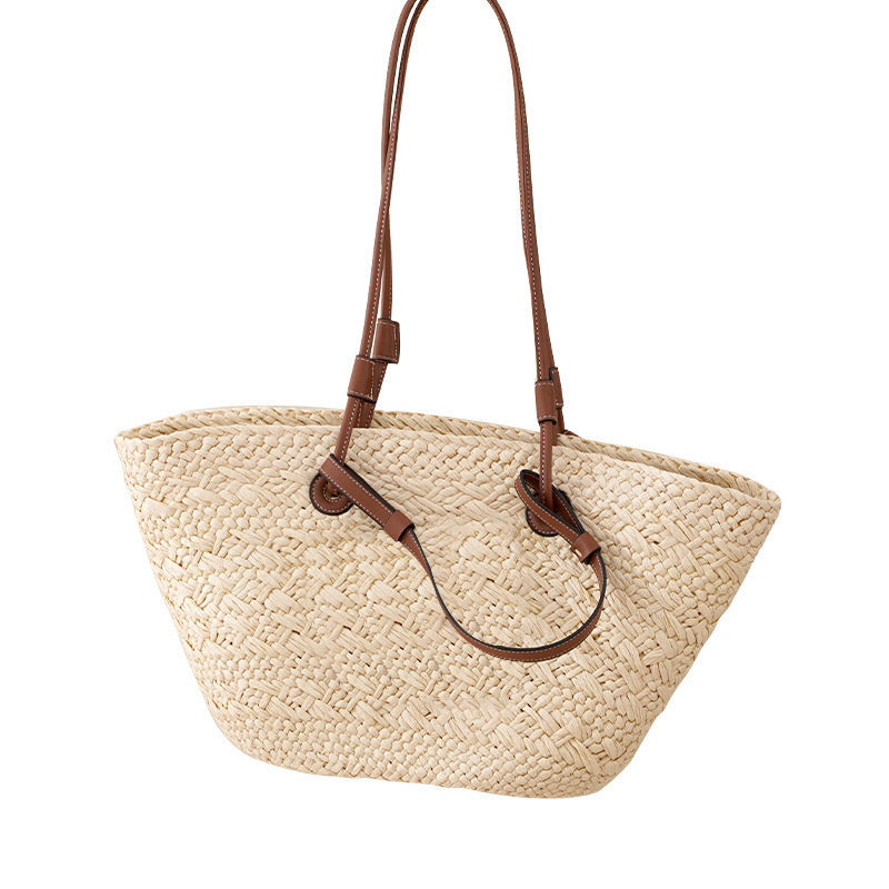 Casual One Shoulder Women's New Versatile Hand-held Straw Bag