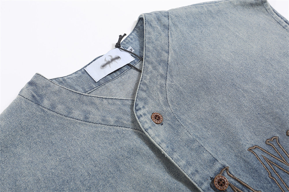Men's Summer Casual Loose Embroidered Letter Sleeveless Vest