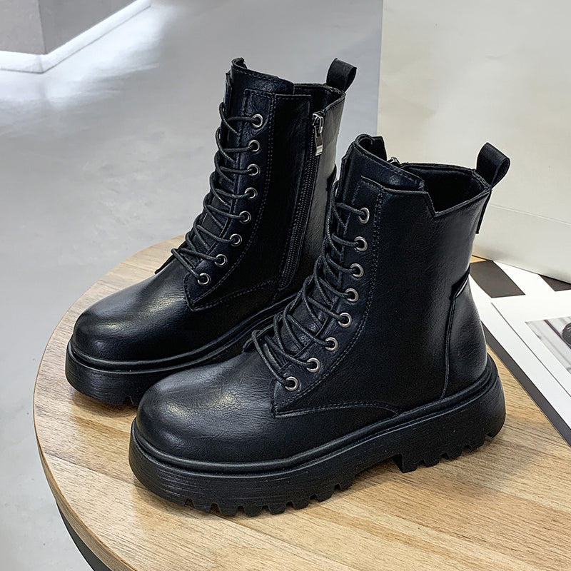 Net Celebrities Increase In British Style Martin Boots Female Ins Tide Wild