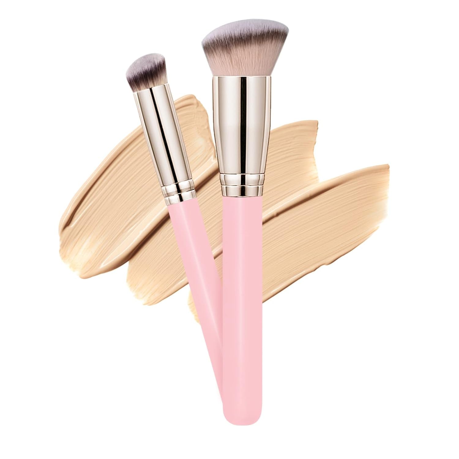 Makeup Brushes  Pro Foundation Brush and Flawless Concealer Brush Perfect for Any Look Premium Luxe Hair Contour Brush Perfect for Blending Liquid,Buffing,Cream,Sculpting,Mineral Makeup