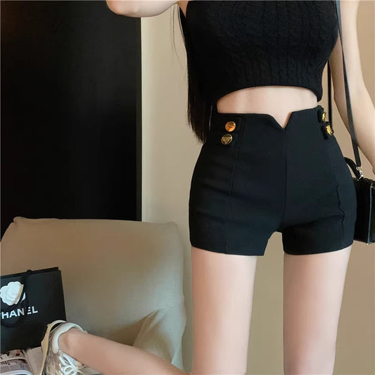 Højtaljede Casual Shorts til Kvinder – Slankende og Alsidige