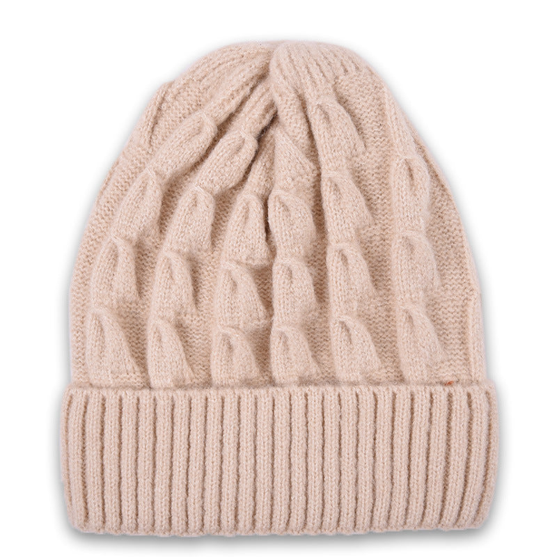 Autumn And WinterSolid Color Beanie  Set