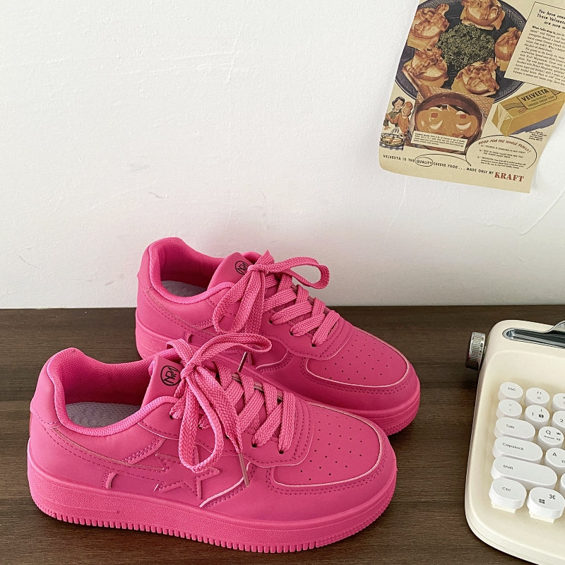 Fritidssneakers til kvinder med stjernemønster – passer til alt