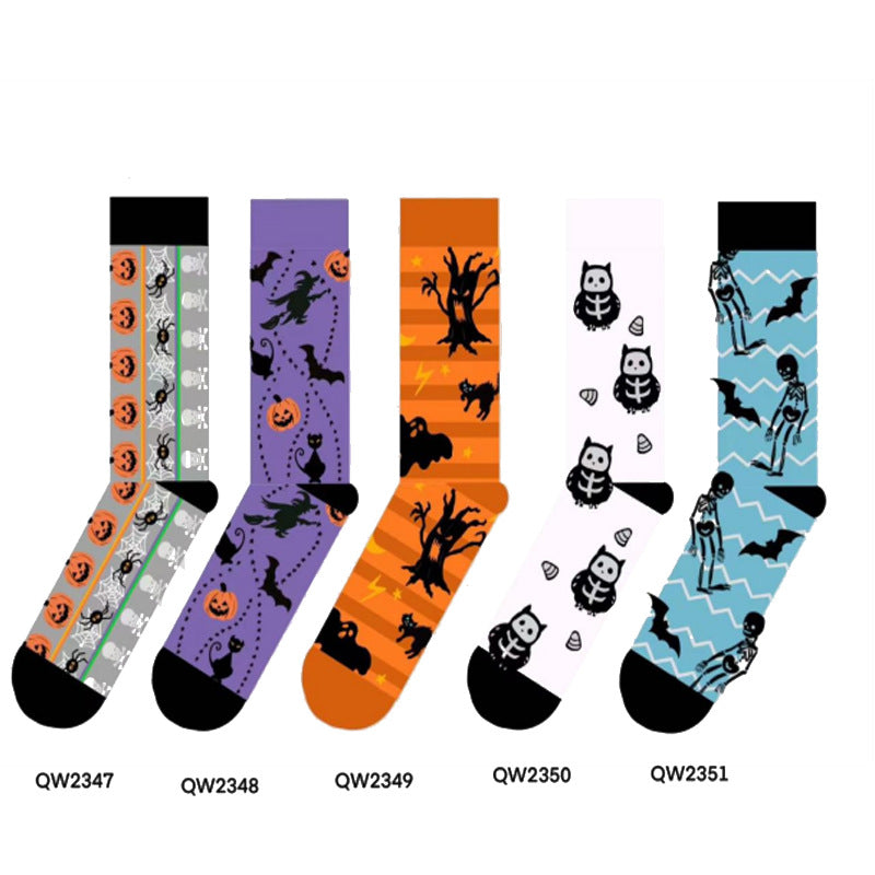 Halloween Cartoon Versatile Men's And Women's Mid-calf Socks