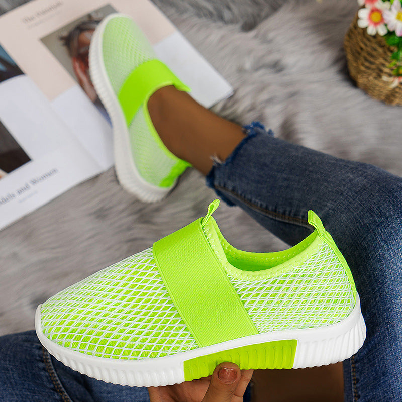 Lightweight Flying Mesh Round Toe Casual Women's Single Shoes