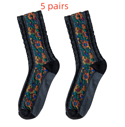 Ethnic patterned tube socks