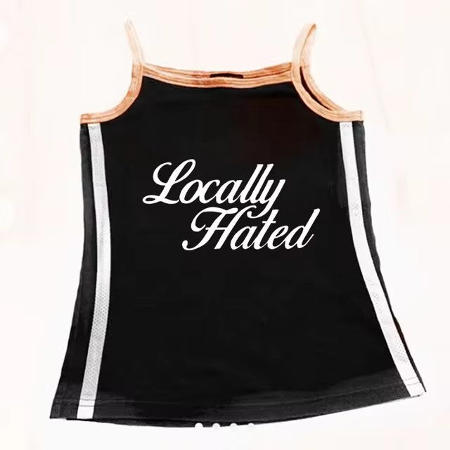 Hot Girl Letter Print Vest Sling Women