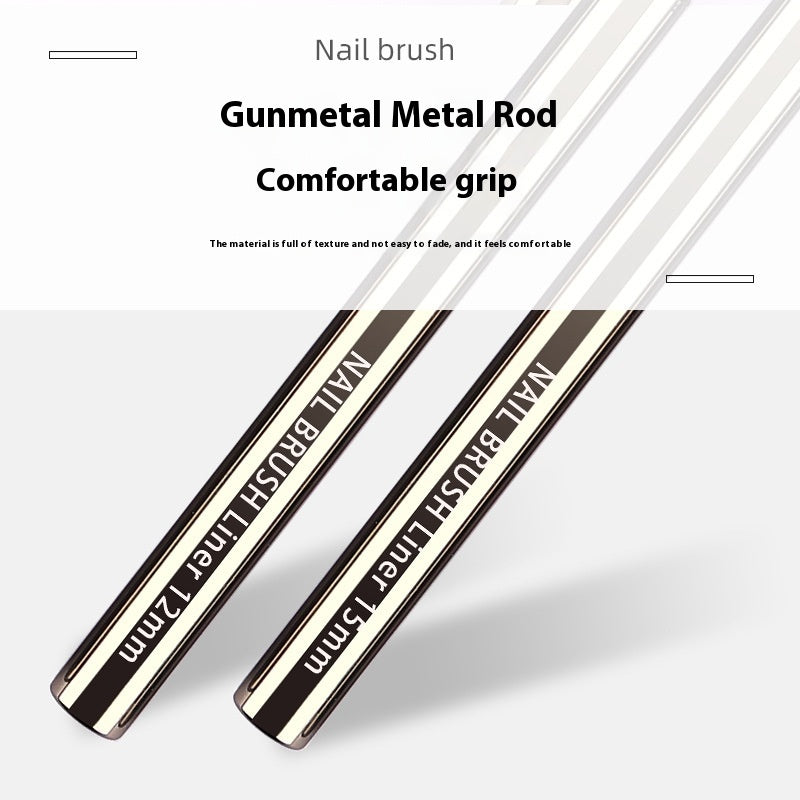 Ultra Fine Manicure Line Drawing Pen Metal Rod 5 PCs Suit Fluoresent Marker Hook Line Pen Manicure