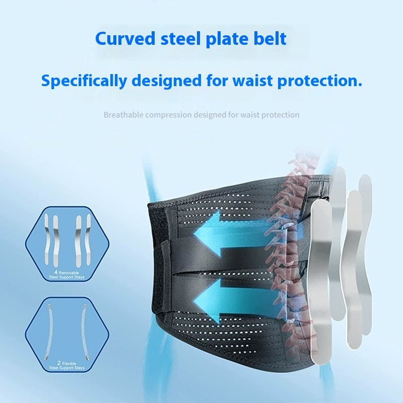 Summer Workout Belt Mesh Breathable Steel Plate Support