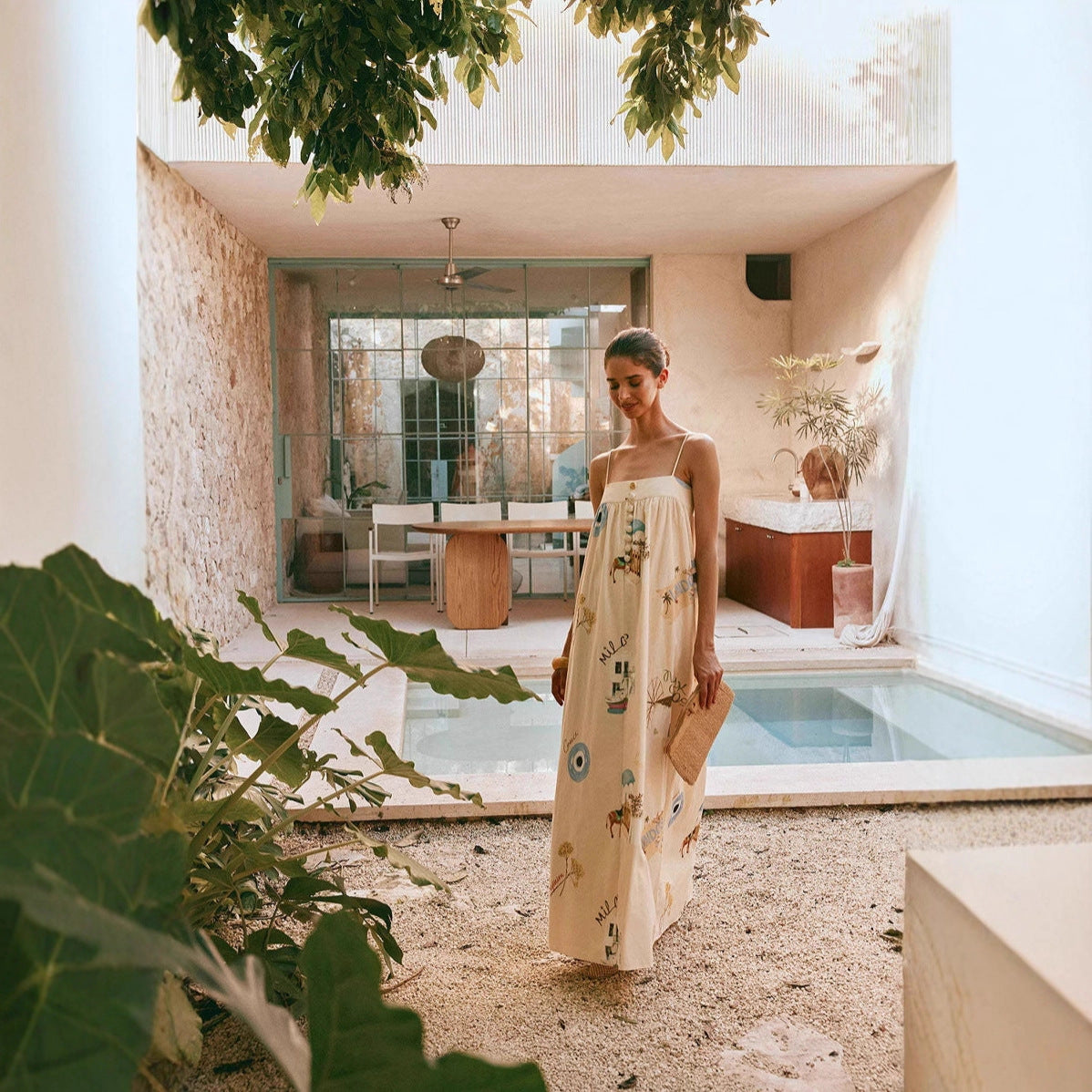 Sexy Spaghetti-strap Linen Dress From Europe And The US