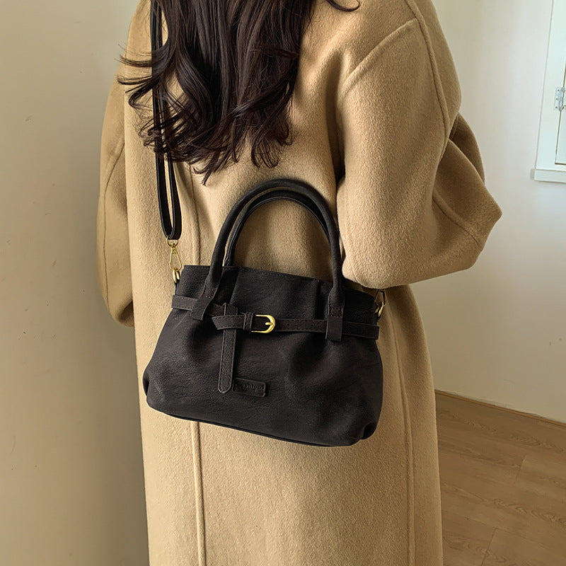 Stylish Matte-finish Crossbody Shoulder Bag