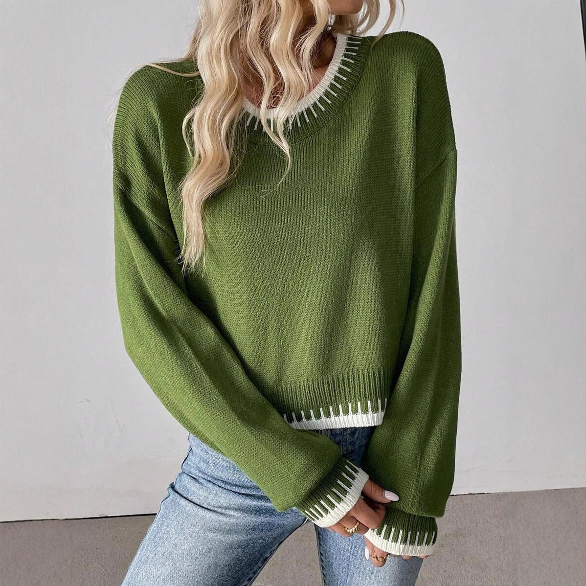 Strikmoderne Individuel Afslappet Løs Sweater