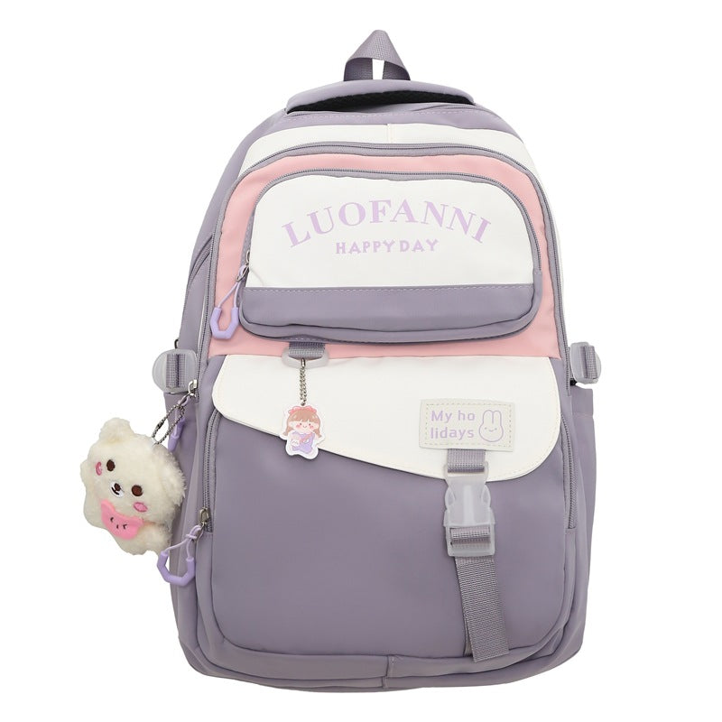 School Season Backpack Korean Style College Style Large Capacity Student Schoolbag Female