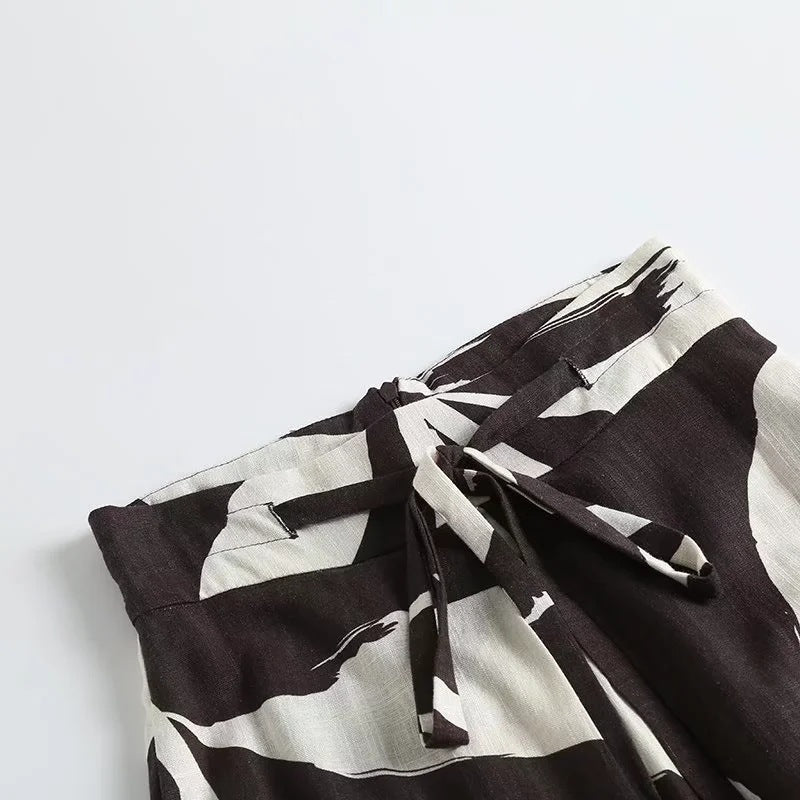 Casual Style Printed Temperament Long Skirt