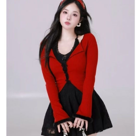 Plus-size French-style Seductive Lace Halter Dress For Women