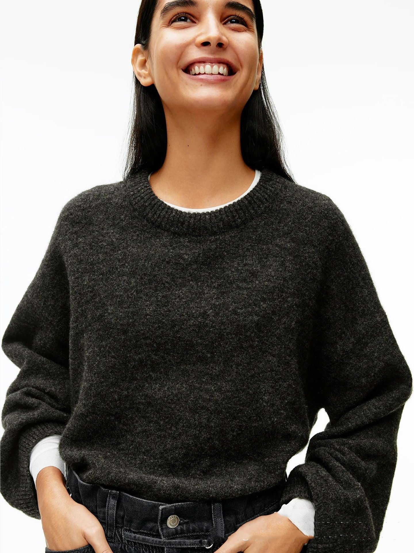 Pullover Women's Loose Thick Cashmere Round Neck Sweater