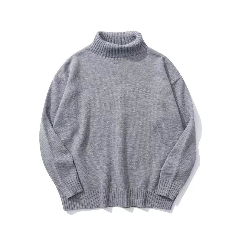 Enkel ny alsidig Turtleneck-sweater til par retro efterår og vinter ny