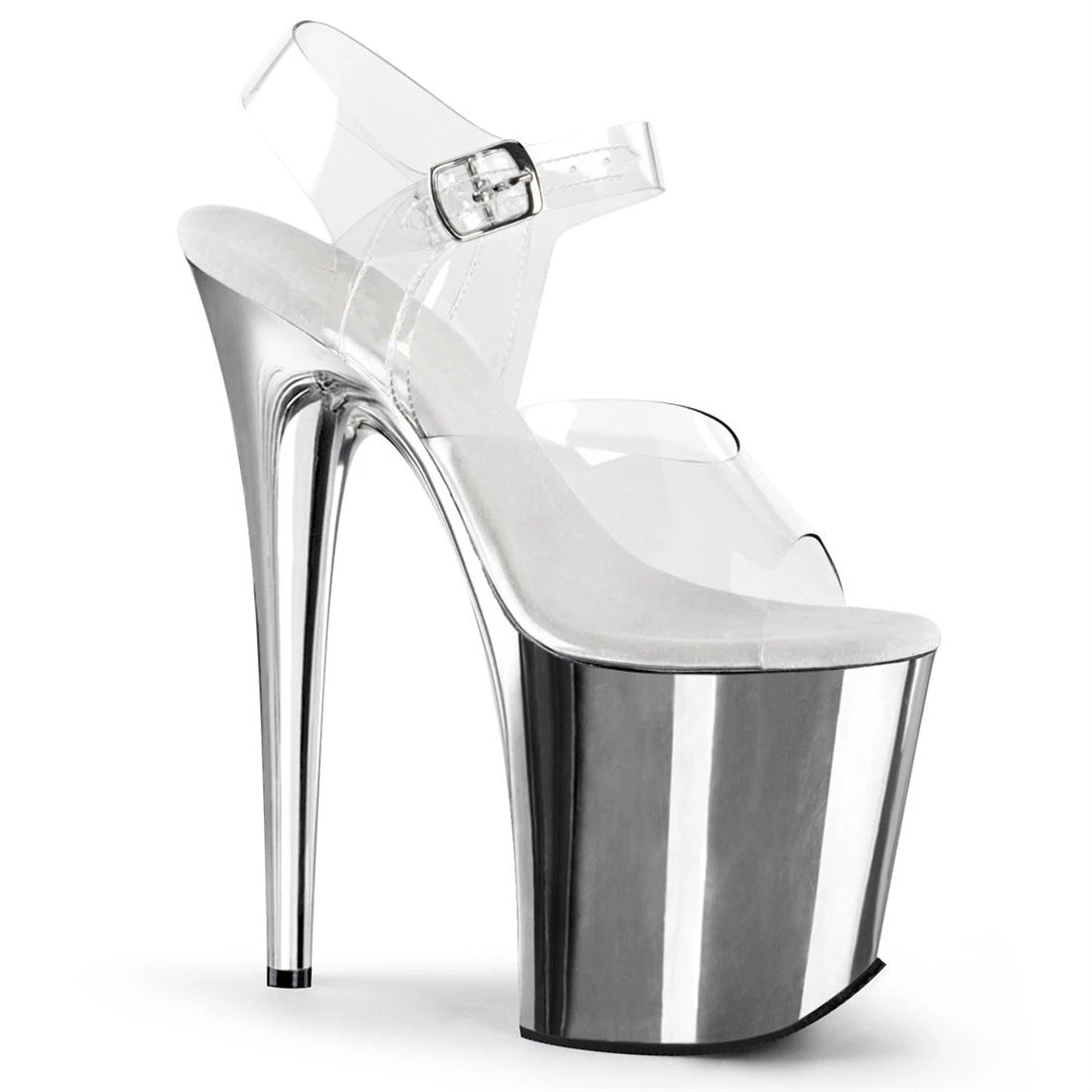 Water Platform High Heels Leather Transparent Upper Sandals 20cm