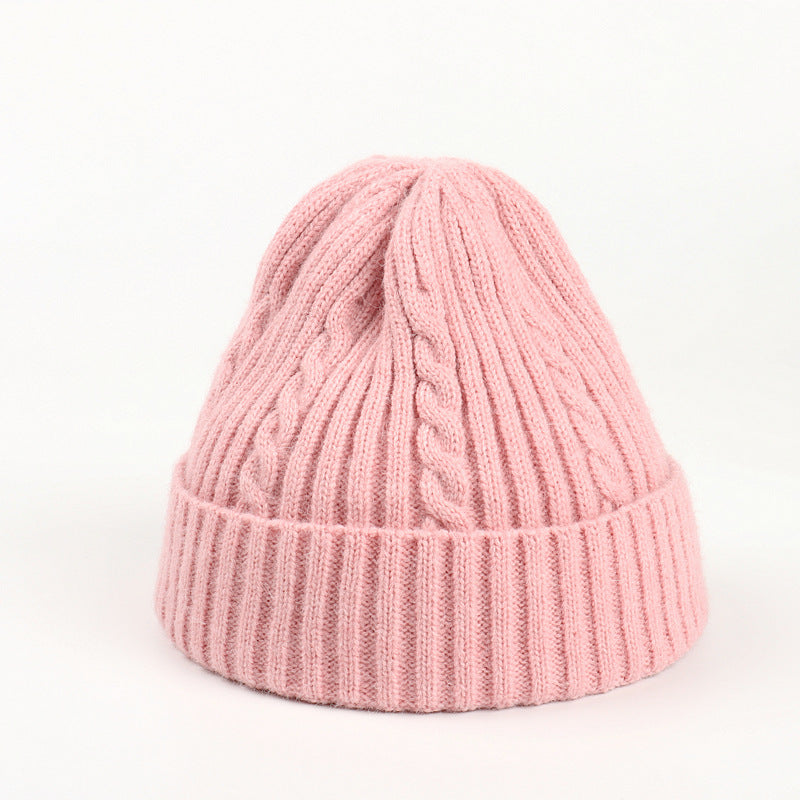 Autumn And Winter Fried Dough Twist Knitting Warm Wool Hat