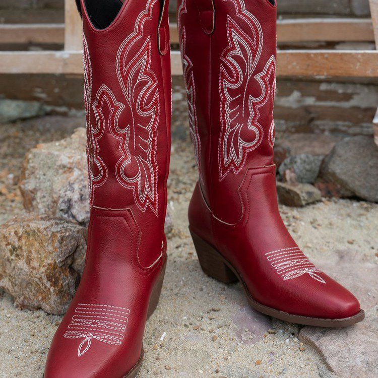 Womens Chunky Heel Boots