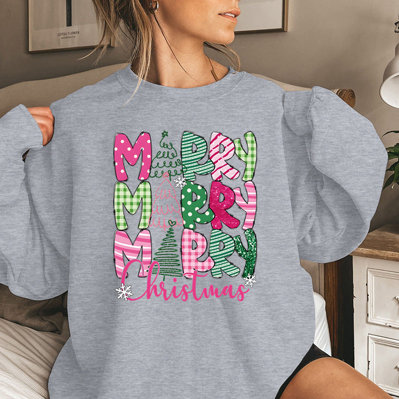 Glædelig jul e-tegneserie sweatshirt festlige søde gaver