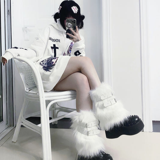 Loose Hooded Sweater Print Is Popular And Cute
