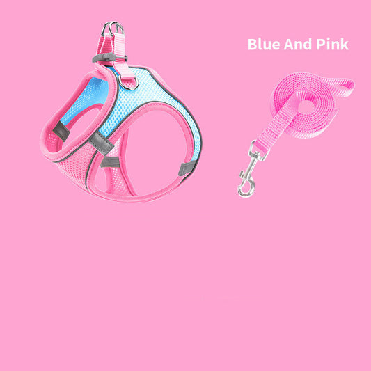 Pet Traction Rope Vest Breathable Reflective Dog Walking Rope