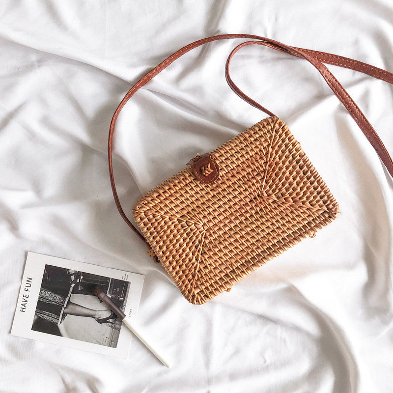 Vintage Versatile Crossbody Woven Casual Straw Bag