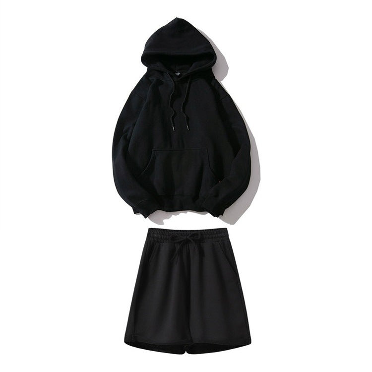 Loose-fitting Wide-leg Shorts Two-piece Sportswear Set