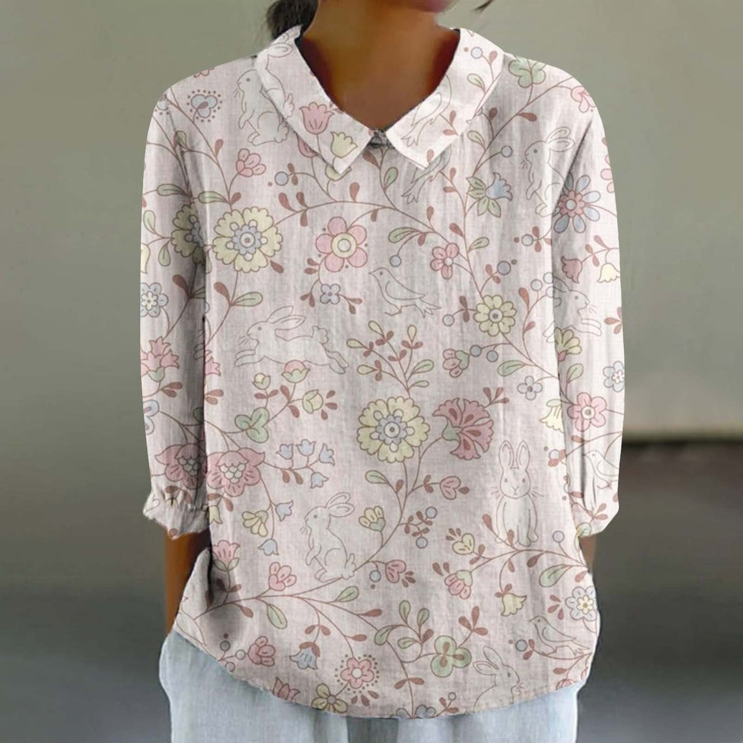 Women's Loose Casual Graffiti Printing Shirt