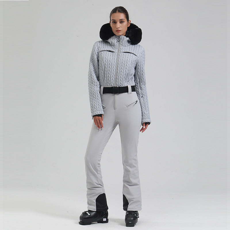 Waterproof Thermal And Windproof Sports Outdoor Women's One-piece Ski Suit