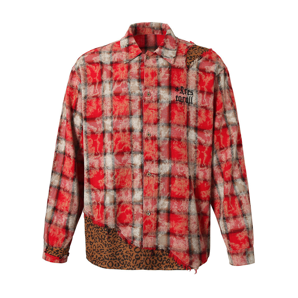 Distressed Washed Loose Burrs Shirt