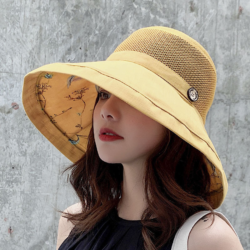 Summer Bucket Hat Women's UV Protection Big Brim Sun Hat