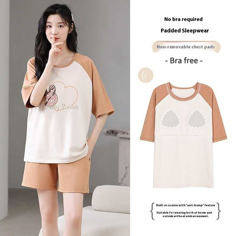Casual Loose Home Wear Korean Style Sweet Two-piece Suit
