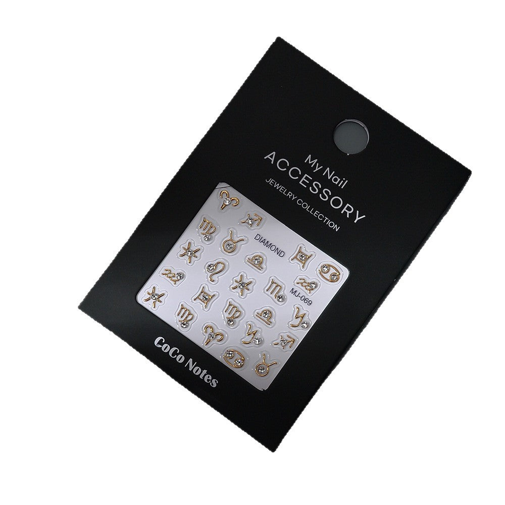 Constellation High-grade Exquisite Adhesive Relief Nail Sticker