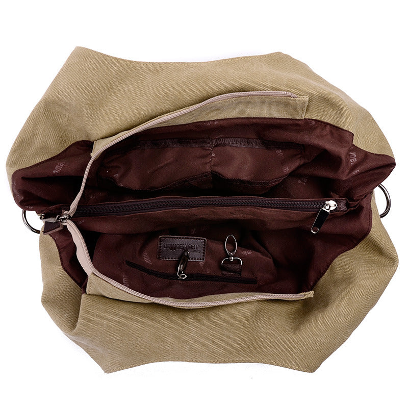 Large Capacity Canvas Backpack Retro Portable