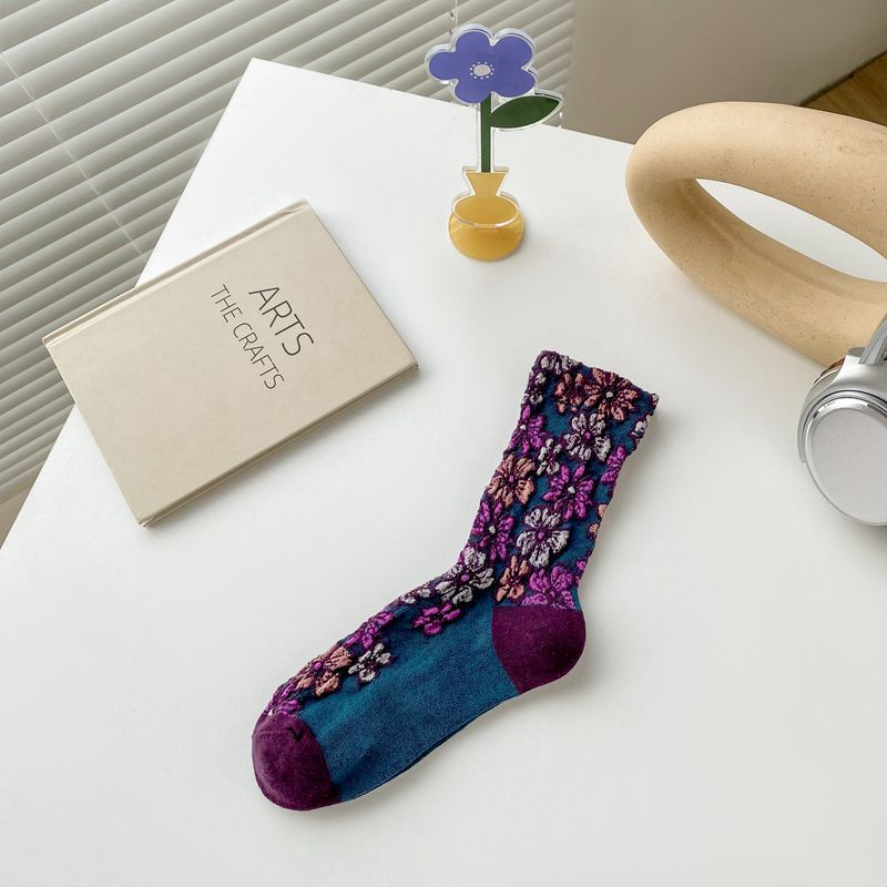 Cotton Socks Style Flower Leisure