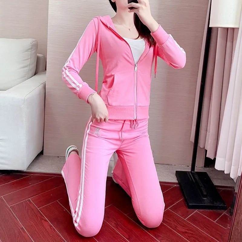 Hooded Sweater Thin Fashion Sportswear Three-piece Set