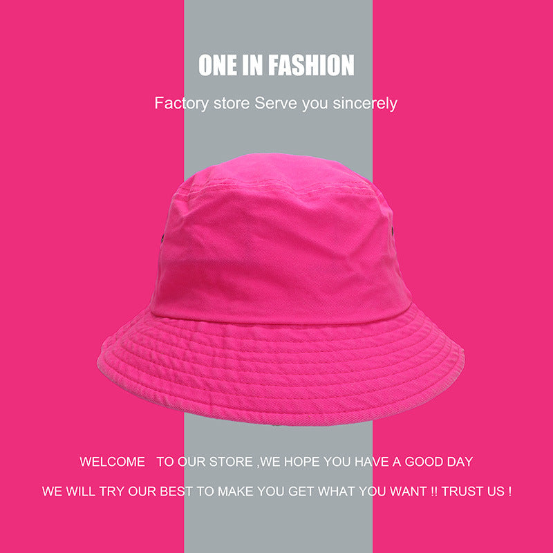 Female Fluorescent Sunscreen Fisherman Hat
